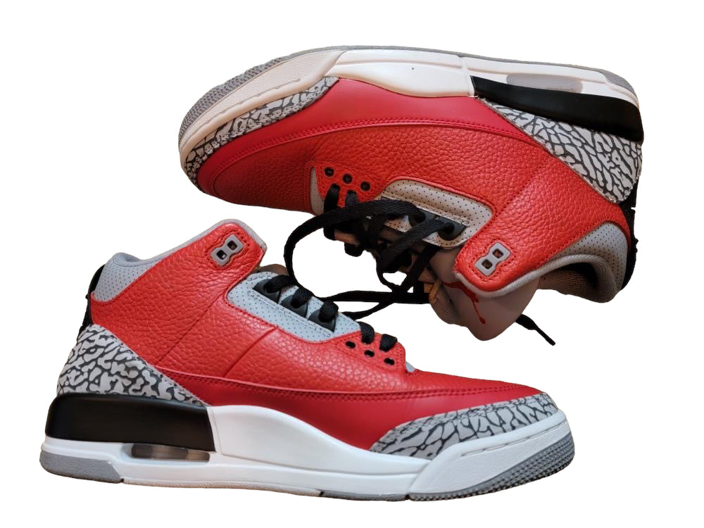 Jordan 3 Retro ‘Fire Red Cement’ (Chicago Exclusive) CU2277-600 (gently used - no box)